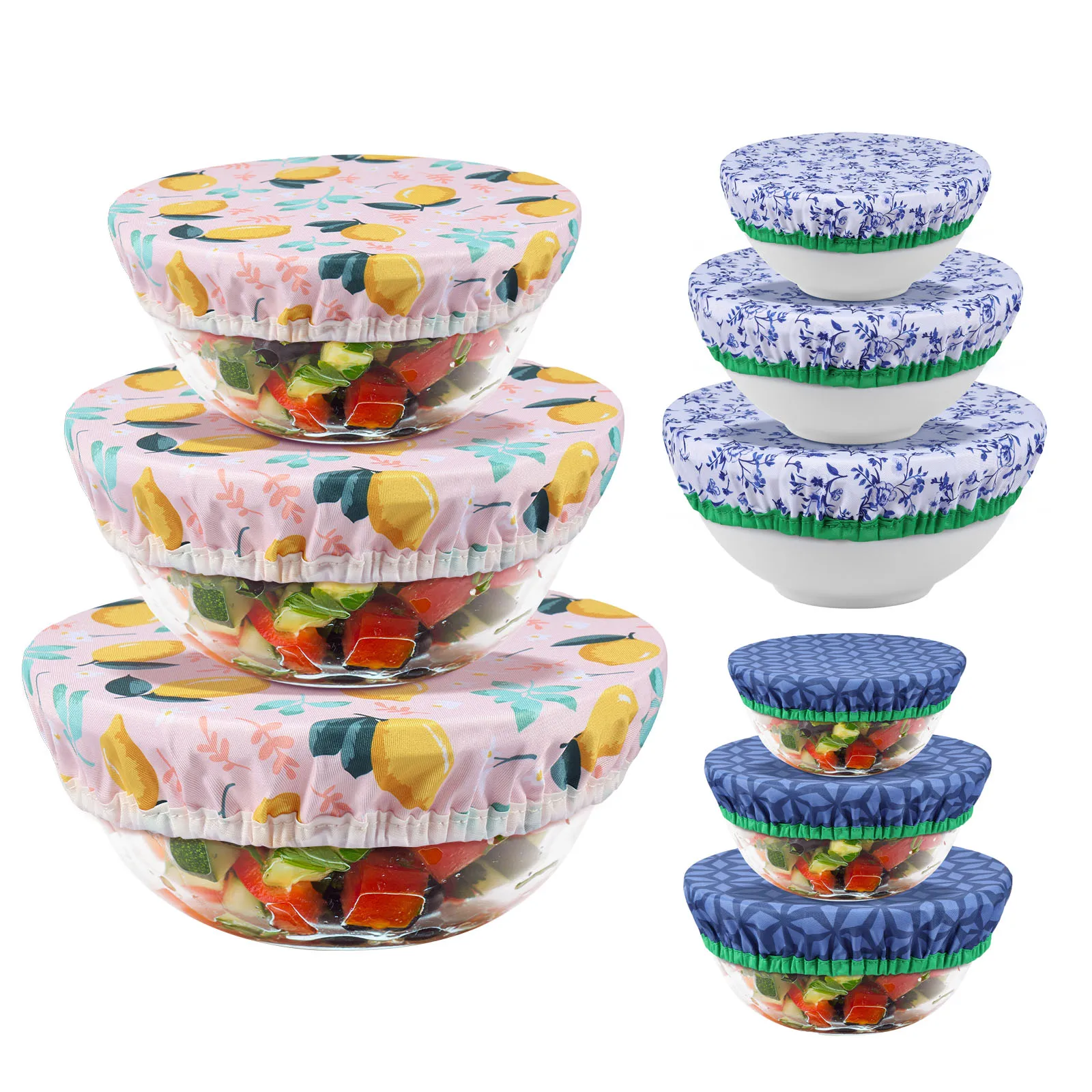Home Cooking Recipes - 3Pcs Bowl Covers Set Elastic Reusable