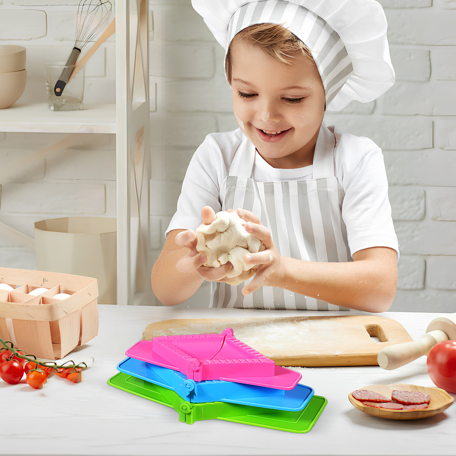 Gyoza Dumpling Maker - 3Pcs Dumpling Mold Plastic Set Manual
