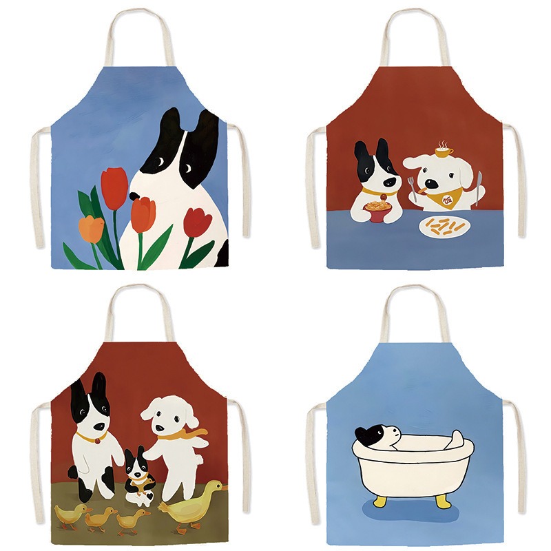 Home Cooking For Cats - Cute Cartoon Cat Dog Printed Cotton