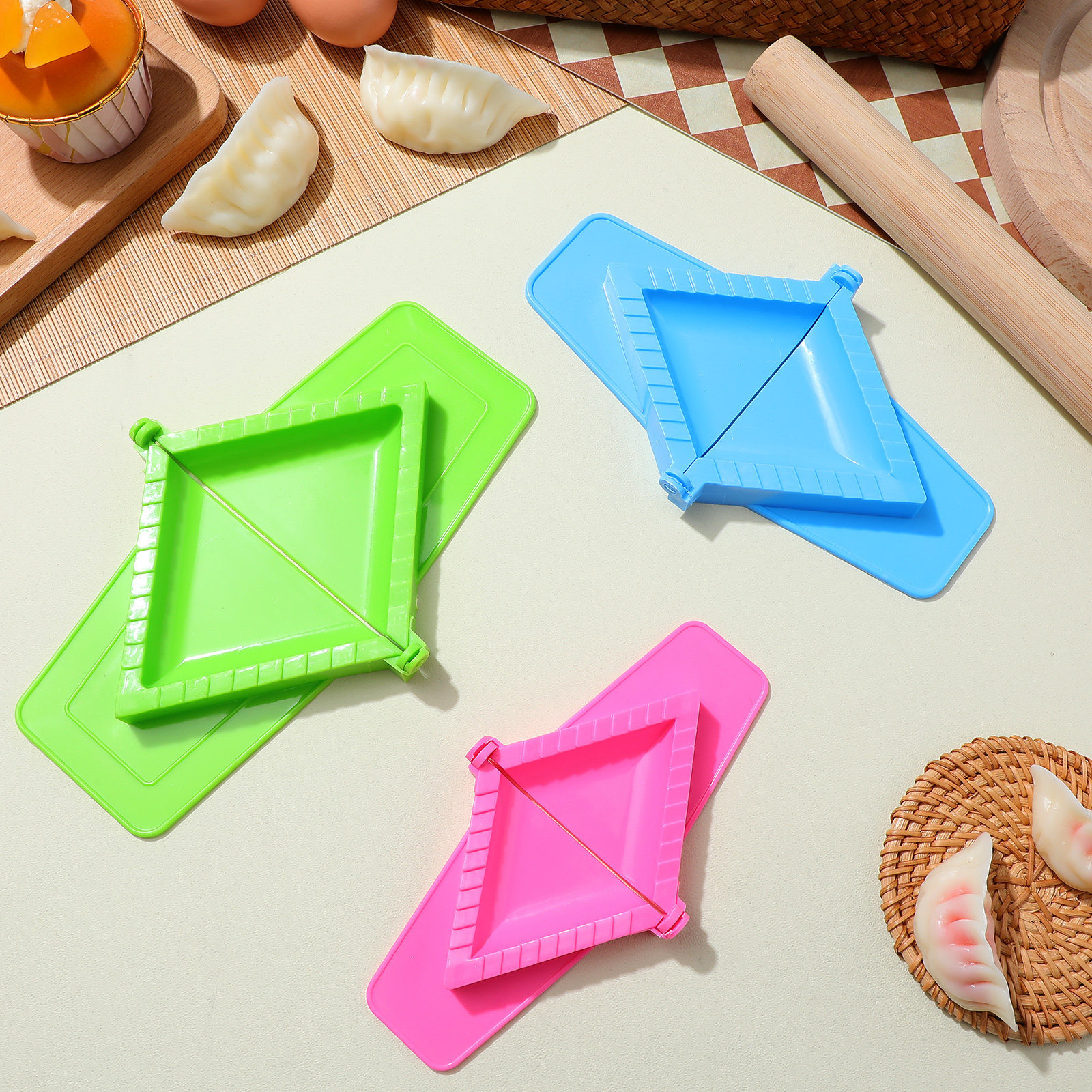 Gyoza Dumpling Maker - 3Pcs Manual Dumpling Maker Plastic Mold