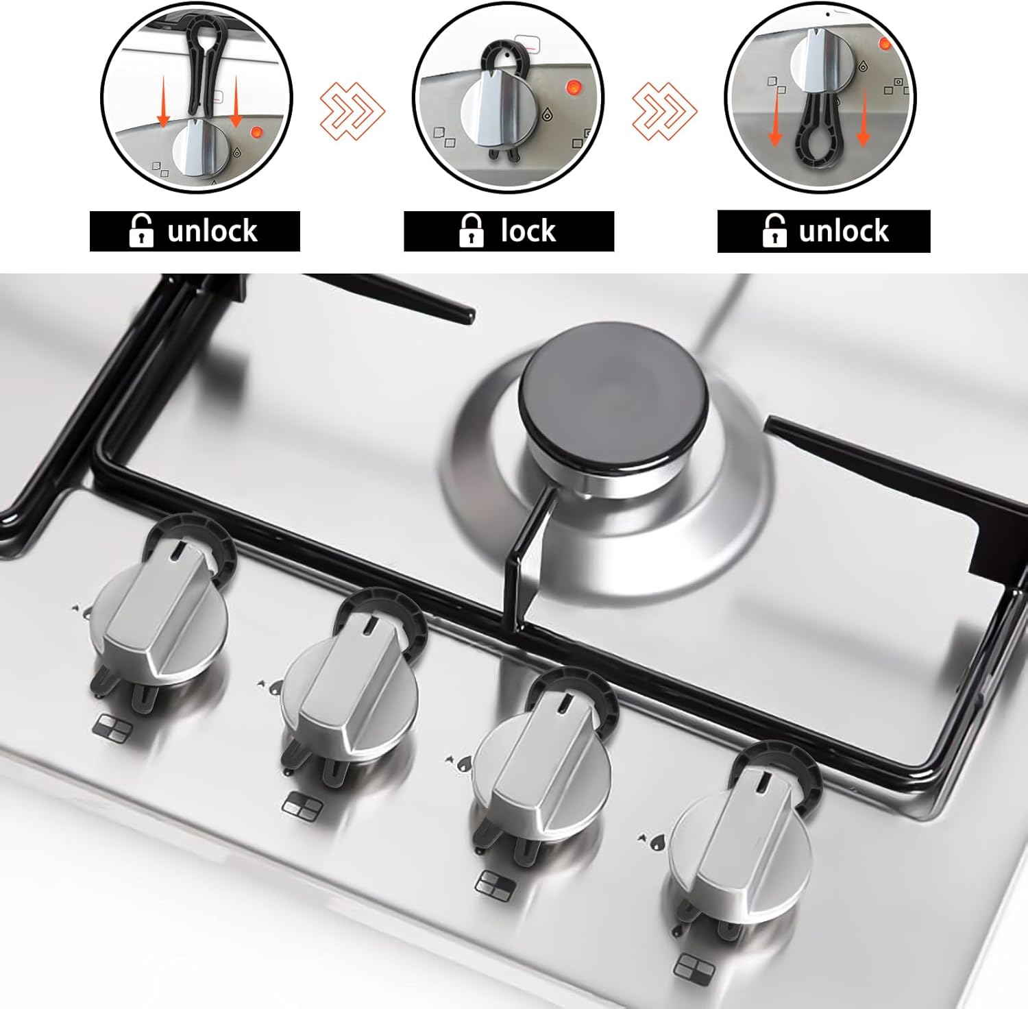 Stove Knob Locks Child Proof S - Home Cooking Gas 리뷰 및 가격