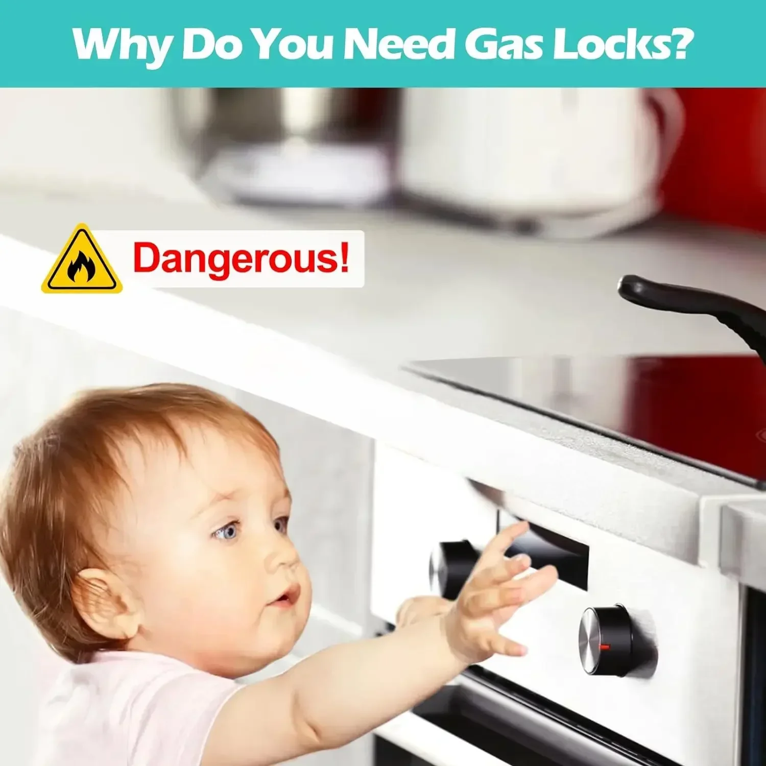 Stove Knob Locks Child Proof S - Home Cooking Gas 리뷰 및 가격