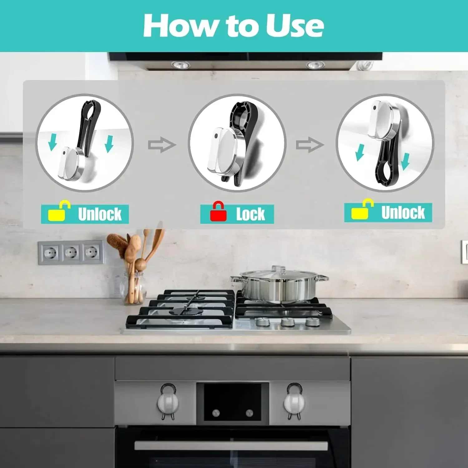 Stove Knob Locks Child Proof S - Home Cooking Gas 리뷰 및 가격