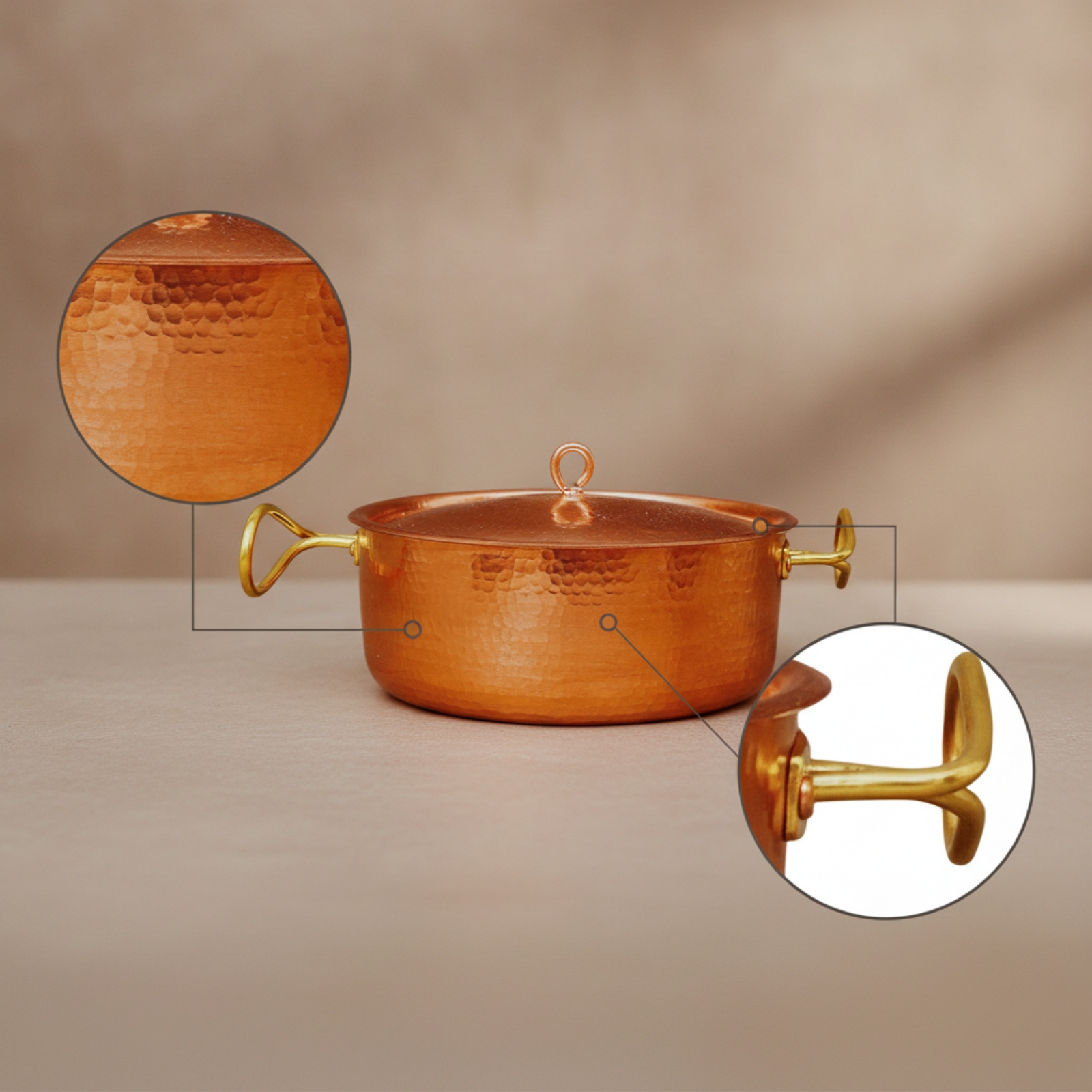 Copper Pot with Lid Elegant Ha - Home Cooking Services 리뷰 및 가격