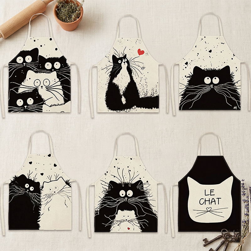 Funny Black Cat Print Kitchen  - Home Cooking For Cats 리뷰 및 가격