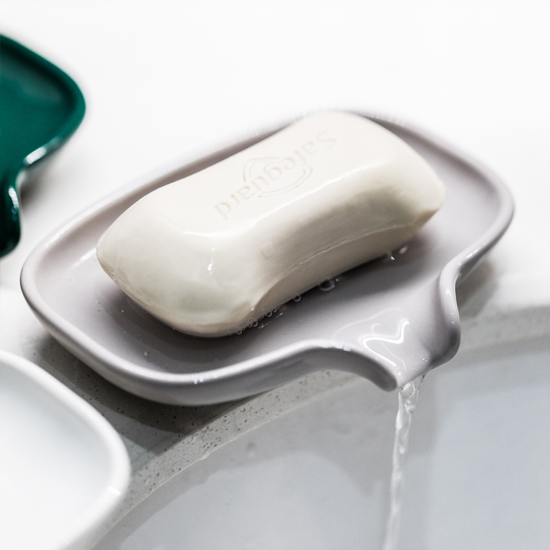 1pc Ceramic Drain Soap Dish Ho - Home Cooking Recipes 리뷰 및 가격