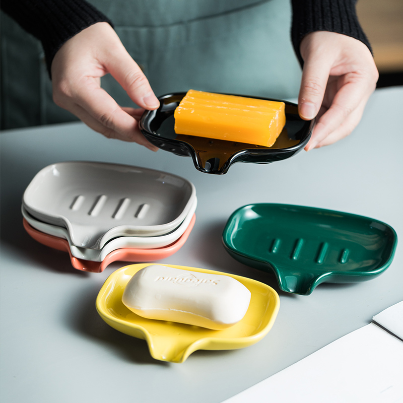 1pc Ceramic Drain Soap Dish Ho - Home Cooking Recipes 리뷰 및 가격