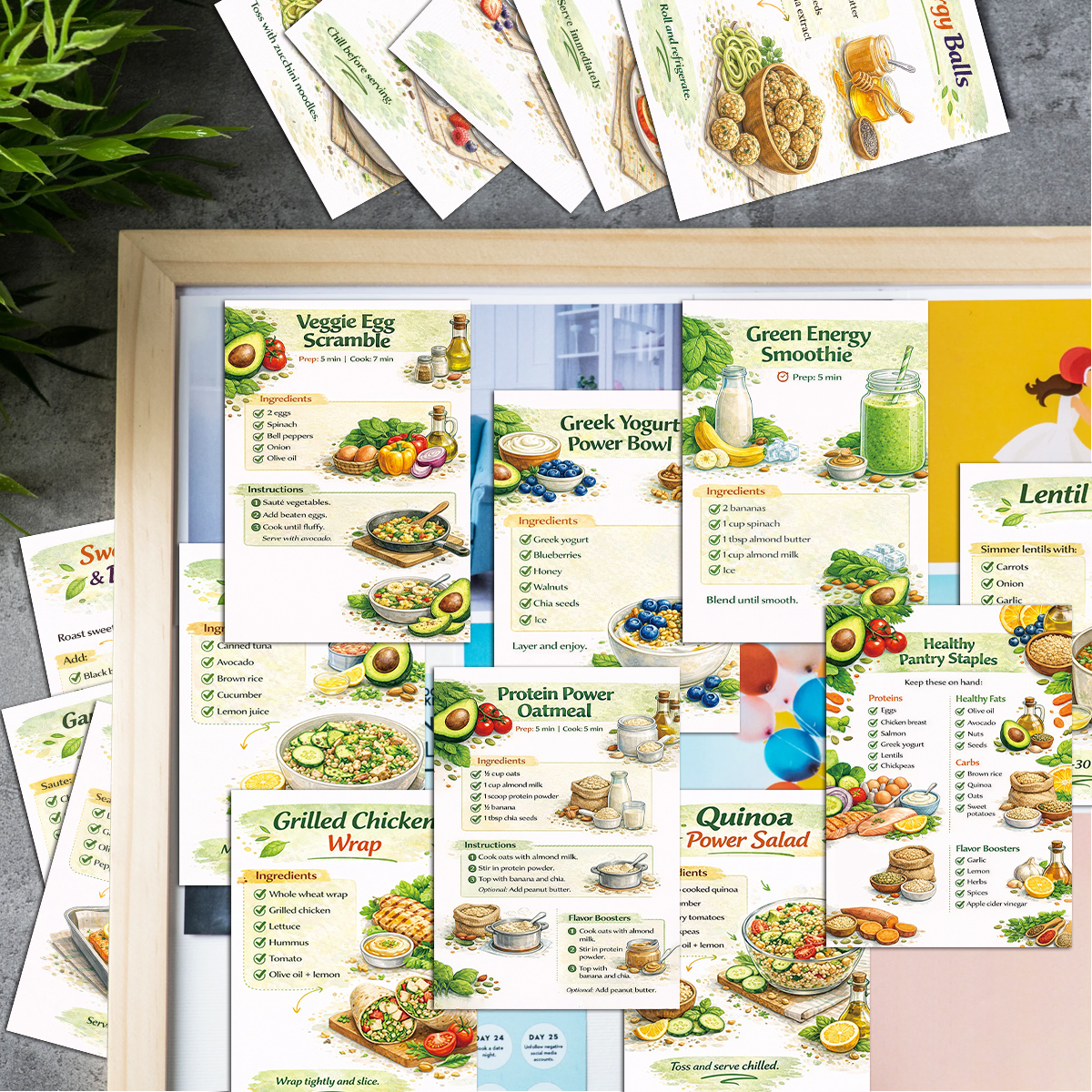 24pcs Cooking Recipe Cards Wit - Home Cooking Recipes 리뷰 및 가격