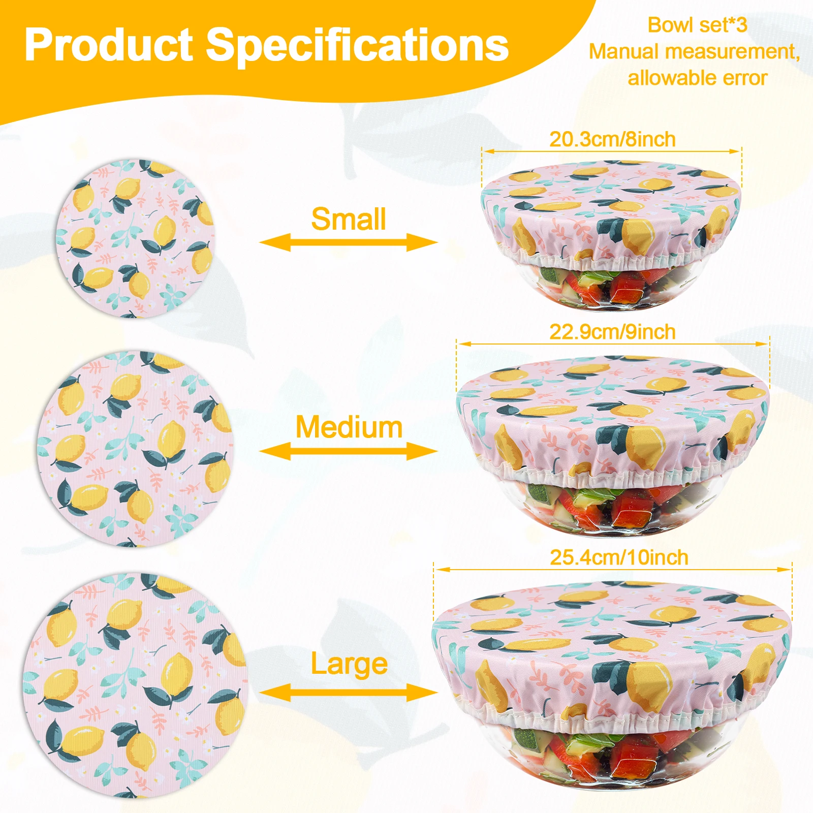 3Pcs Bowl Covers Set Elastic R - Home Cooking Recipes 리뷰 및 가격