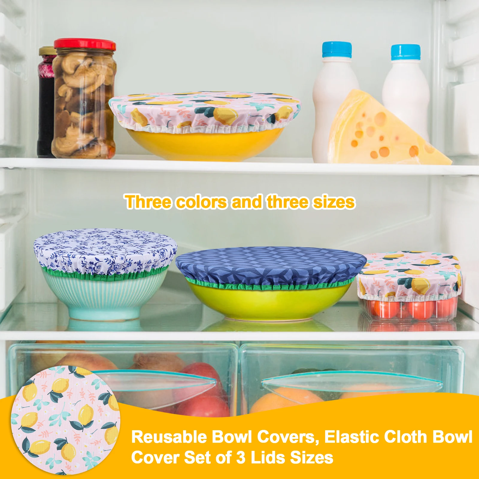 3Pcs Bowl Covers Set Elastic R - Home Cooking Recipes 리뷰 및 가격