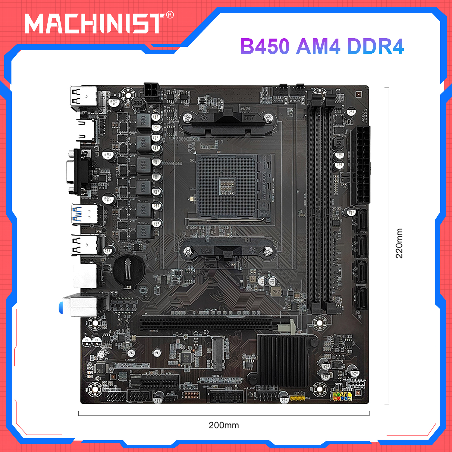 MACHINIST B450 Motherboard AMD - Home Cooking Videos 리뷰 및 가격
