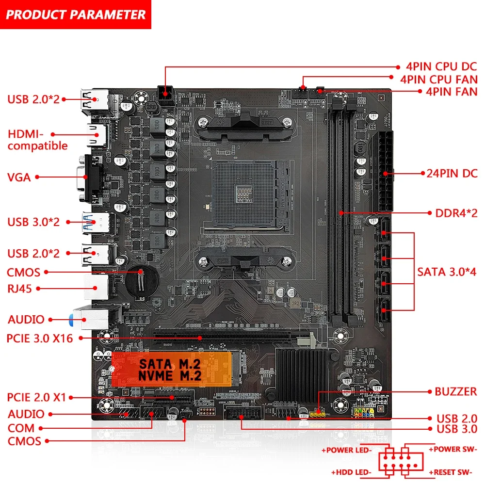 MACHINIST B450 Motherboard AMD - Home Cooking Videos 리뷰 및 가격