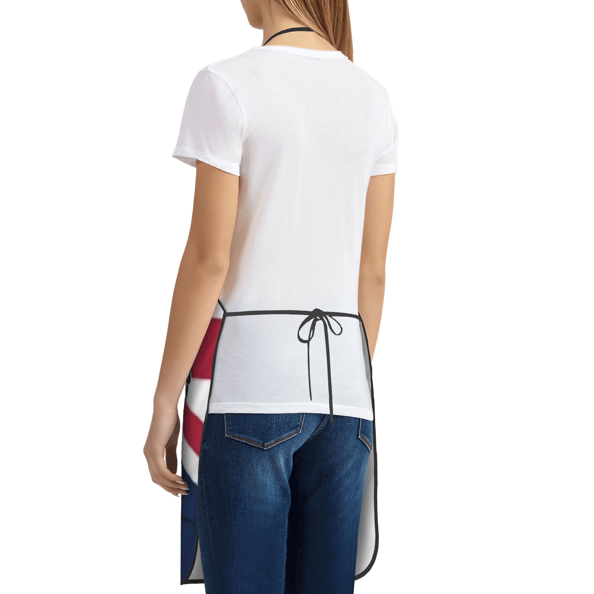 Cute White Cat Printed Apron C - Home Cooking For Cats 리뷰 및 가격