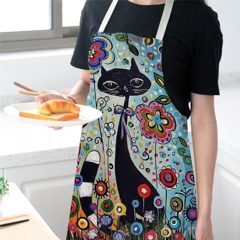 Flower Kitchen Cooking Apron C - Home Cooking For Cats 리뷰 및 가격