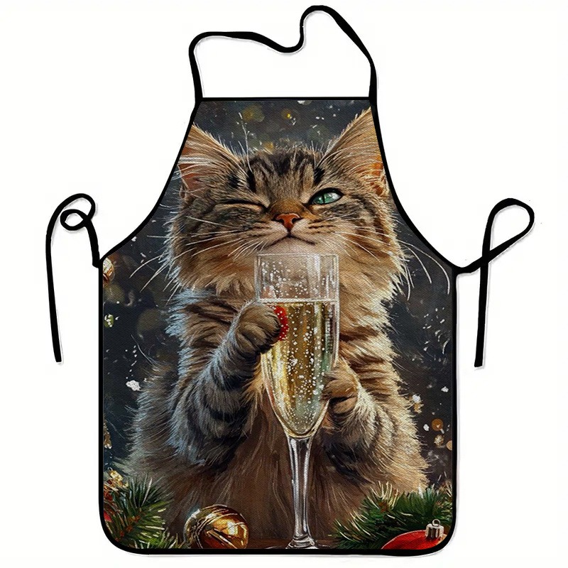 A Cat-Themed Printed Apron, St - Home Cooking For Cats 리뷰 및 가격