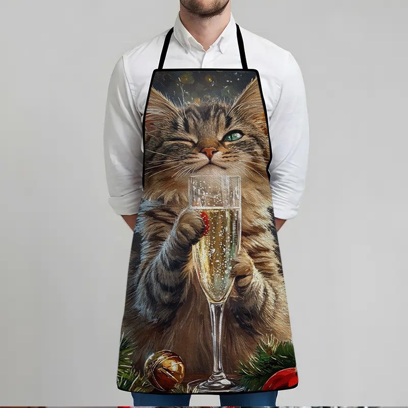 A Cat-Themed Printed Apron, St - Home Cooking For Cats 리뷰 및 가격