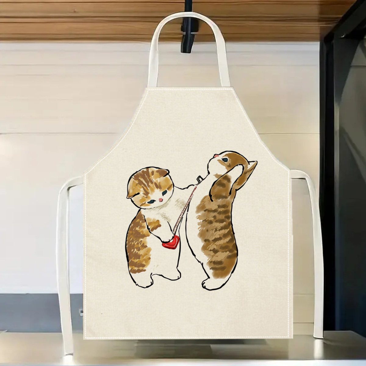 1pc Cute Cats Playing Apron Li - Home Cooking For Cats 리뷰 및 가격