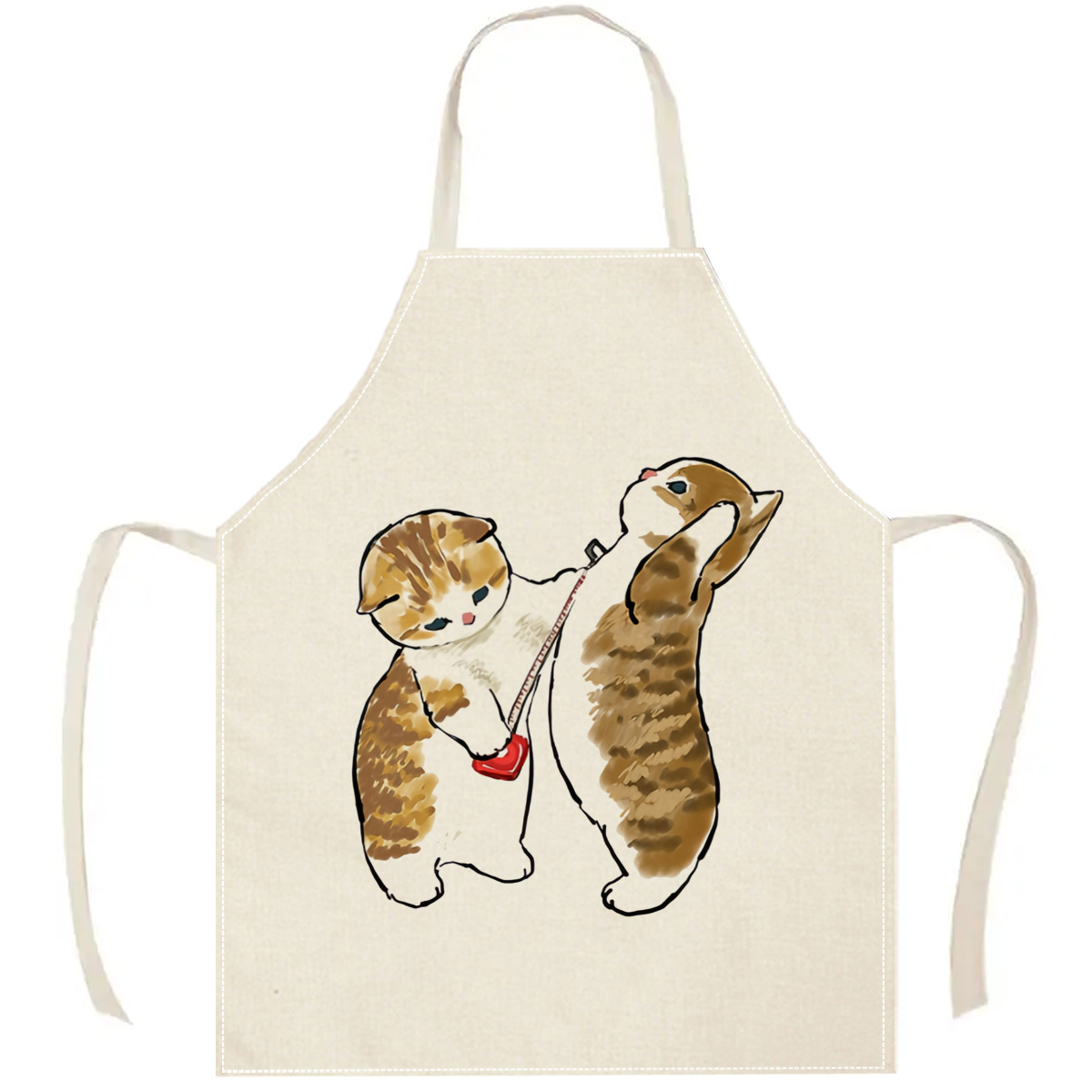 1pc Cute Cats Playing Apron Li - Home Cooking For Cats 리뷰 및 가격