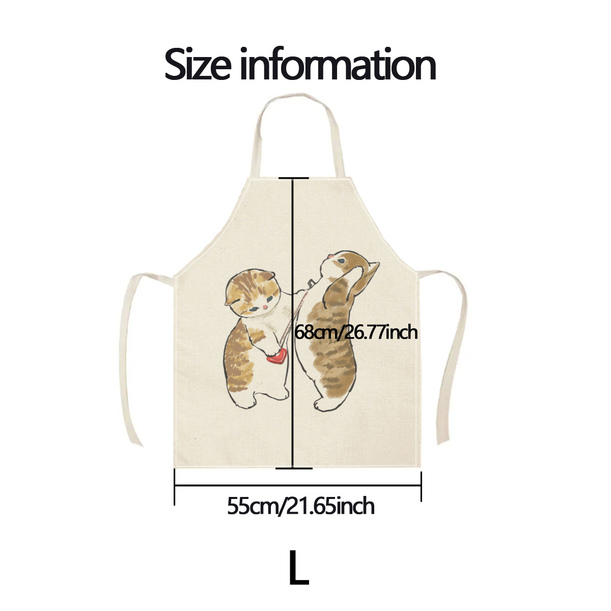 1pc Cute Cats Playing Apron Li - Home Cooking For Cats 리뷰 및 가격