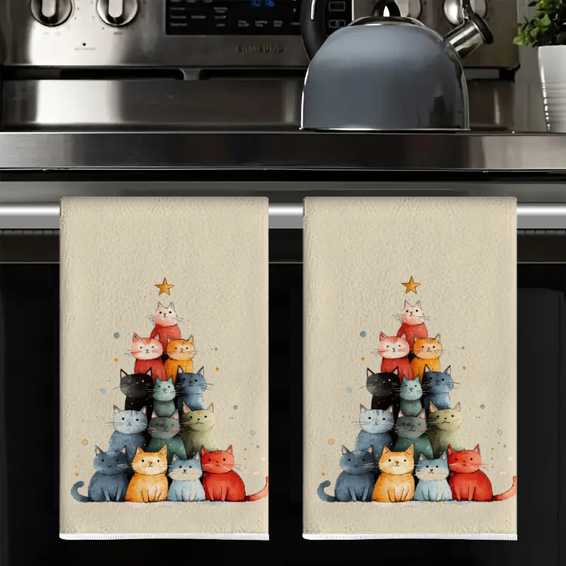 2Pcs, Cute Cat-Themed Kitchen  - Home Cooking For Cats 리뷰 및 가격