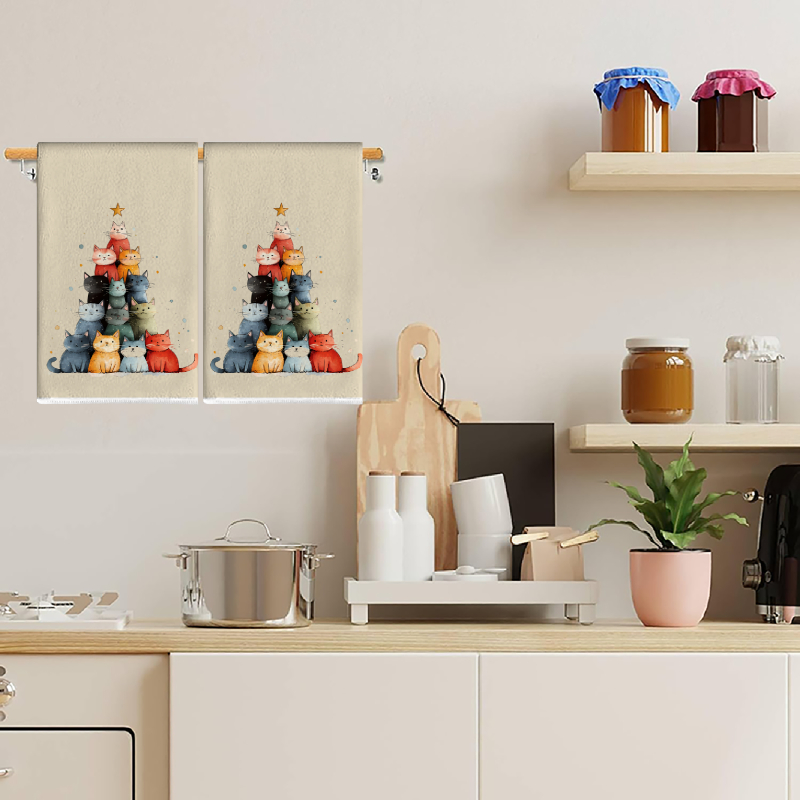 2Pcs, Cute Cat-Themed Kitchen  - Home Cooking For Cats 리뷰 및 가격