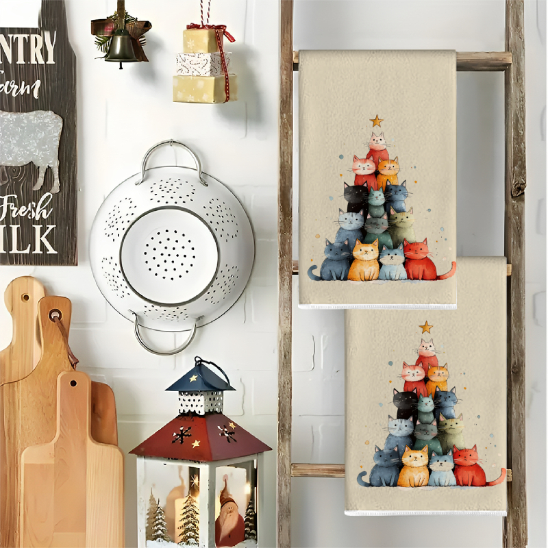 2Pcs, Cute Cat-Themed Kitchen  - Home Cooking For Cats 리뷰 및 가격