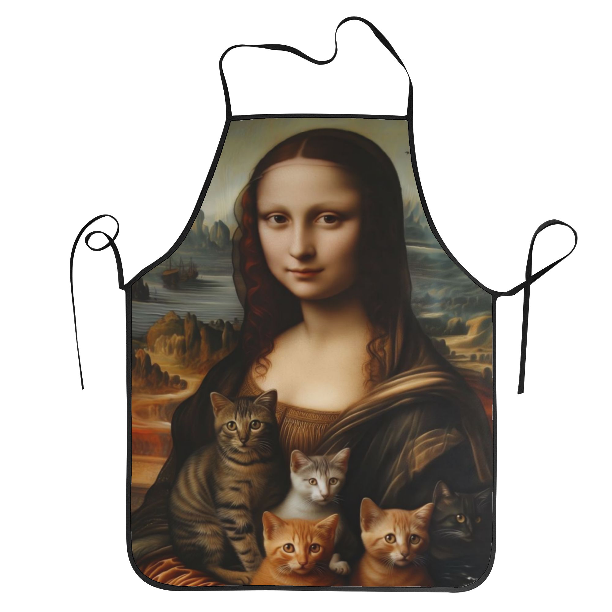 Cat Lover Mona Lisa Apron  Coo - Home Cooking For Cats 리뷰 및 가격
