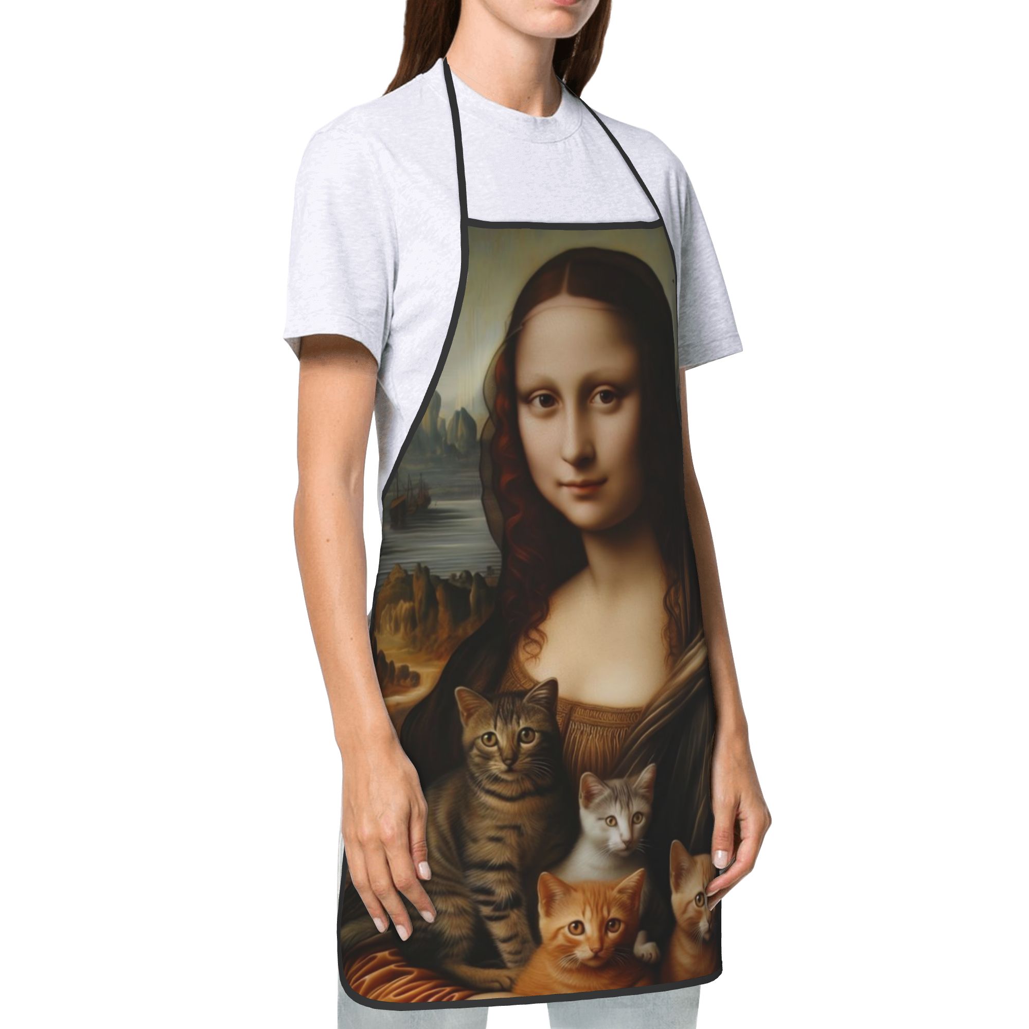 Cat Lover Mona Lisa Apron  Coo - Home Cooking For Cats 리뷰 및 가격