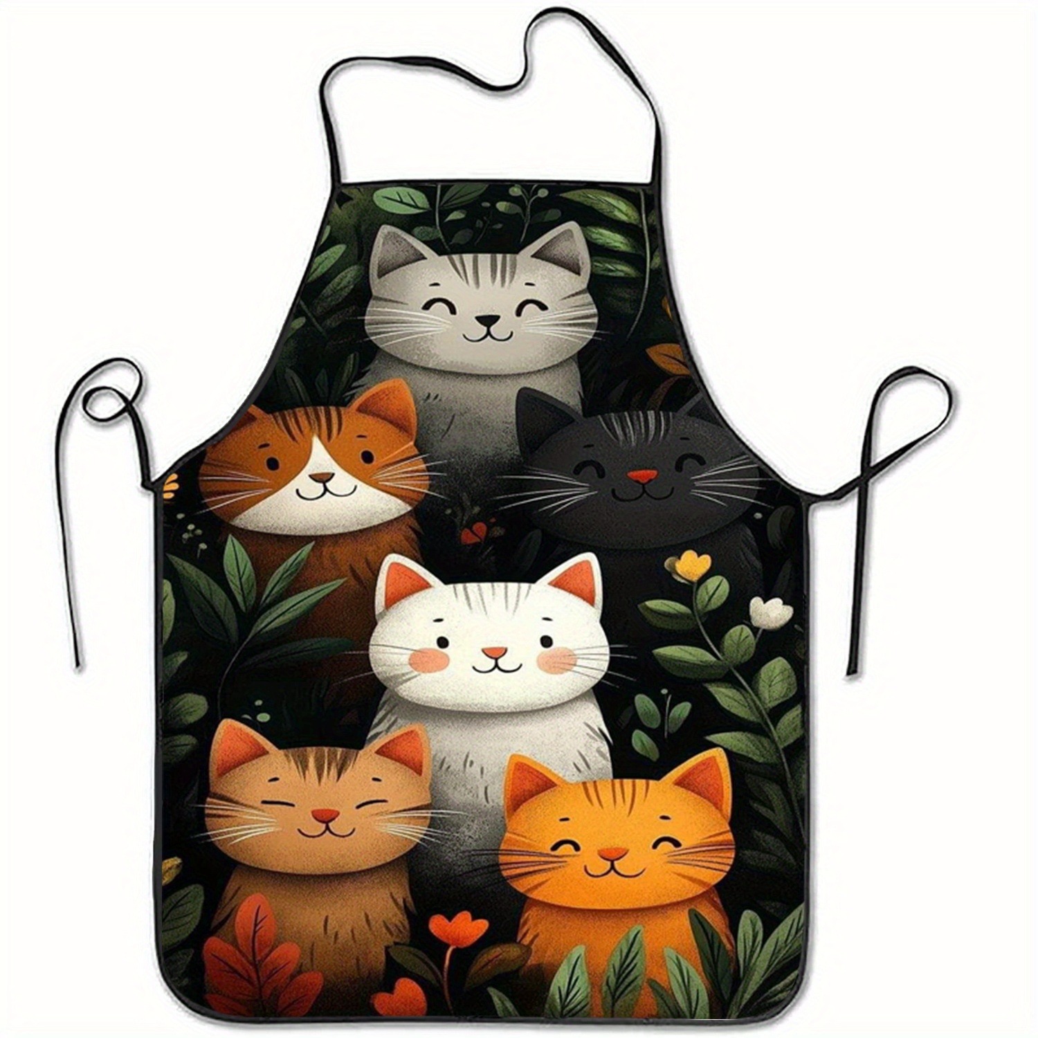 Cute Cartoon Cat Print Polyest - Home Cooking For Cats 리뷰 및 가격