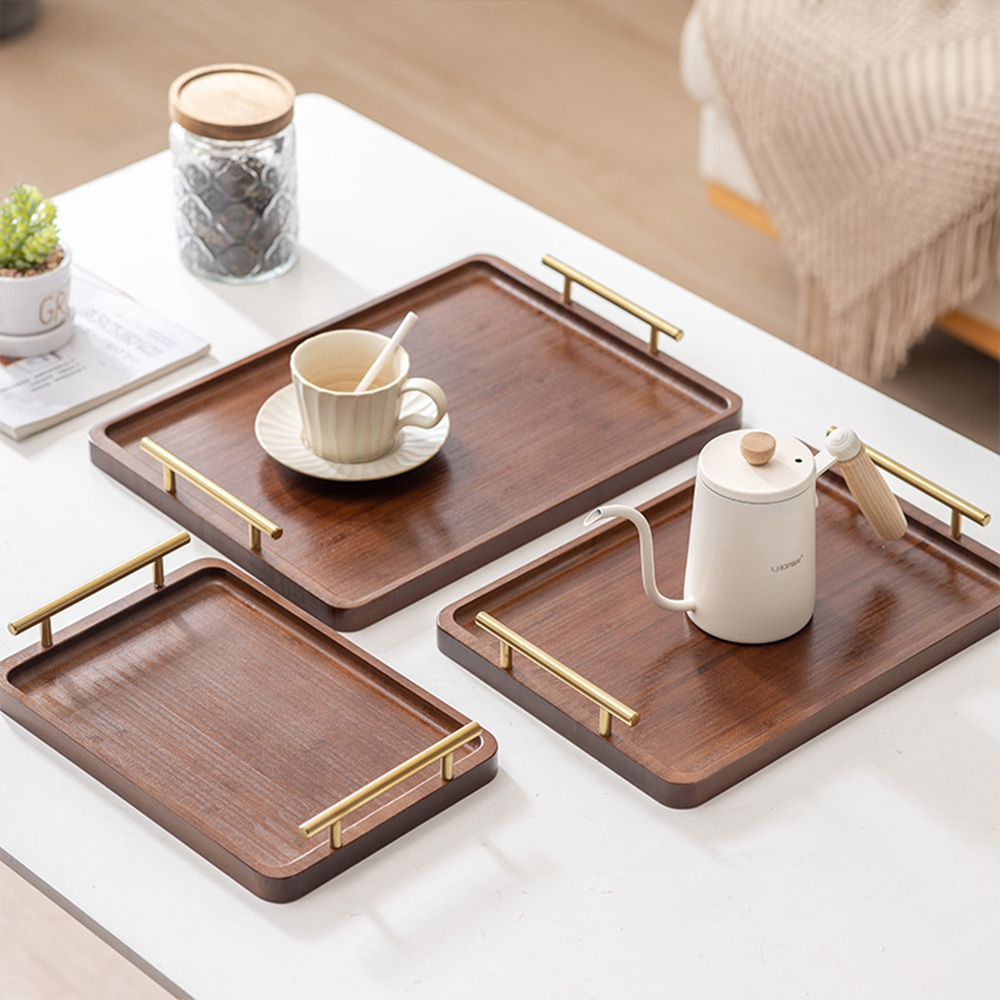 Wooden Serving Tray with Handl - Home Cooking Recipes 리뷰 및 가격
