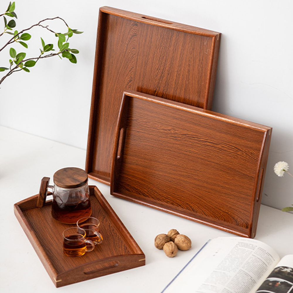 Wooden Serving Tray with Handl - Home Cooking Recipes 리뷰 및 가격