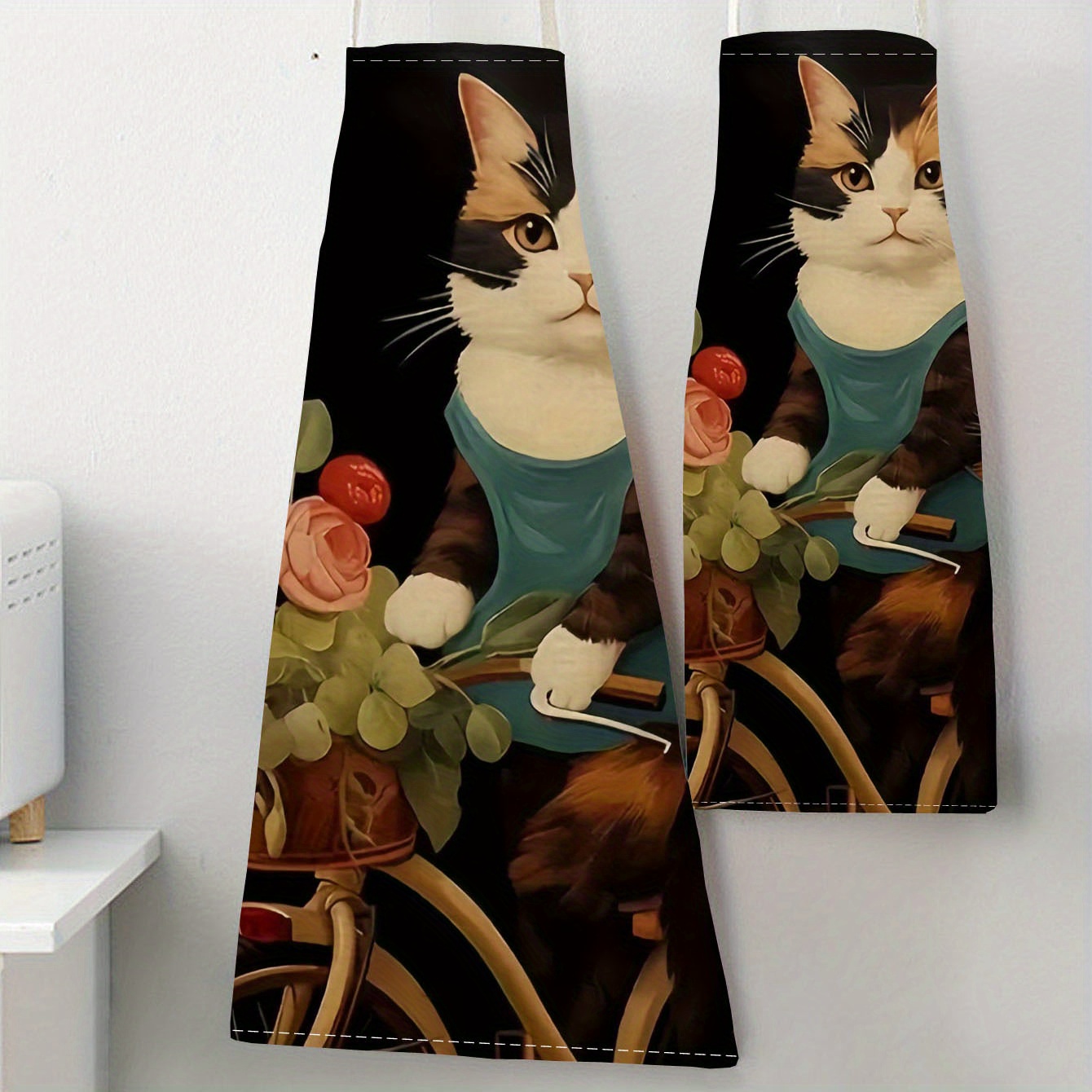 Linen Apron Funny Cat Sunglass - Home Cooking For Cats 리뷰 및 가격